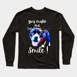 funny pitbull Long Sleeve T-Shirt